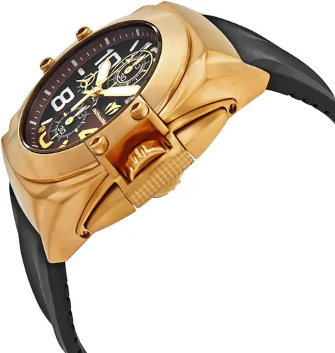 Vista 2 de TechnoMarine Reef TM-518005 - Reloj de silicona de cobre de 1772in esfera negra Negro - Cronógrafo