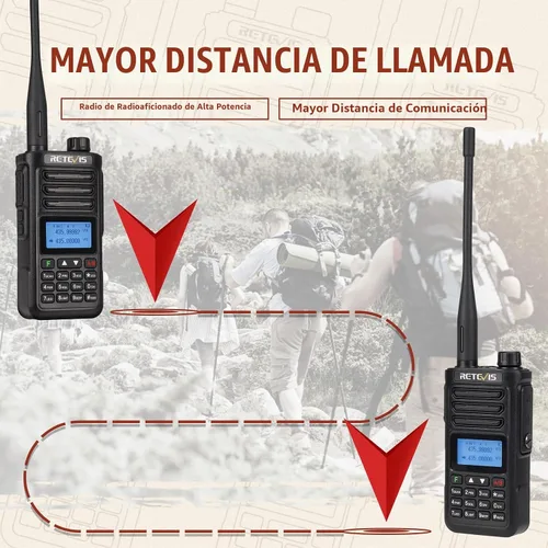 Vista 2 de Retevis RA89 - Radio de mano de doble banda bidireccional (paquete de 2)