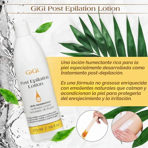 Vista 4 de GiGi Loción post depilación - Tratamiento calmante después de la cera, cuidado hidratante posterior a la depilación, suavizante hidratante