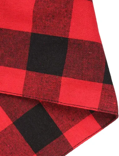 Vista 3 de 2 unidades de bandana para perro de Navidad para mascotas, bufanda triangular, accesorios baberos, rojo y negro a cuadros