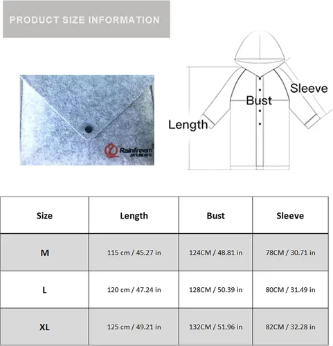 Vista 5 de Muzeca Impermeable de EVA impermeable poncho de lluvia unisex para mujeres y hombres, capa larga de lluvia