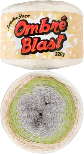 Vista 18 de JubileeYarn - Hilo Ombré Blast (7.76 oz/torta de algodón para bebé, 1 torta)