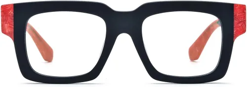 Vista 4 de HEPIDEM Gafas de acetato multicolor degradadas con marco para mujer, gafas grandes grandes 2023