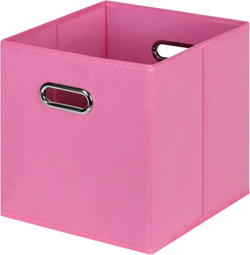 Vista 50 de Cubos de almacenamiento plegables negros, caja de almacenamiento de tela, cestas organizadoras con asas dobles para organizador del hogar (negro)