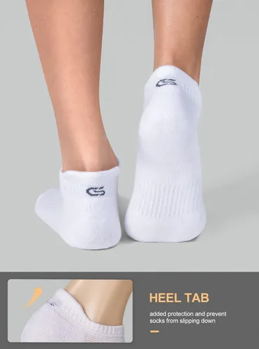Vista 4 de CelerSport - Calcetines deportivos bajos al tobillo, deportivos (6 pares)