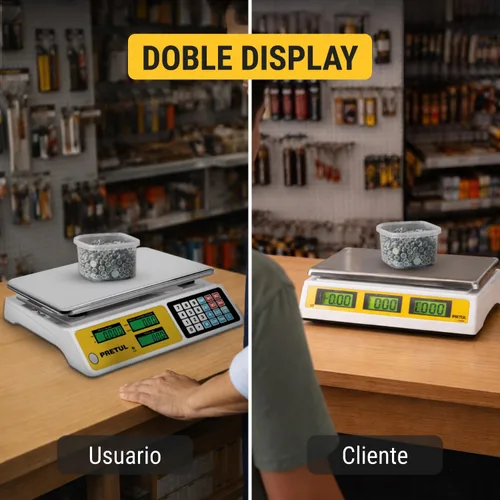 Vista 9 de Báscula electrónica Pretul 88.2 lbs de capacidad multifunción