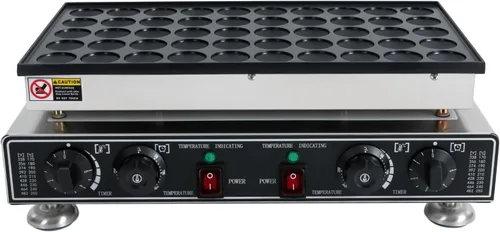 Vista 3 de 50pcs Mini máquina para hacer panqueques holandés comercial panqueques panqueques antiadherente Control de temperatura y tiempo 122-572℉ 1800W