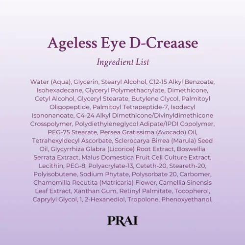 Vista 7 de PRAI Beauty Ageless Eye D-Crease, Crema de ojos antienvejecimiento para ojos de aspecto instantáneo sin edad, crema para debajo de los ojos