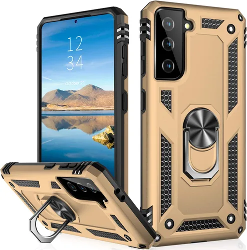 Vista 71 de IKAZZ Funda para Galaxy S21, Grado Militar Resistente a Golpes de Servicio Pesado Cubierta Protectora para Teléfono Pasa Prueba de Caída de 16 pies