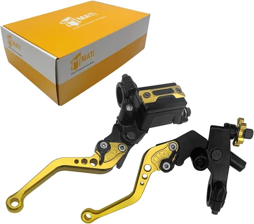 Vista 8 de Juego de palancas universales de freno y embrague de manillar de motocicleta 7/8" 22mm para izquierda y derecha, compatibles con Yamaha Honda Negro
