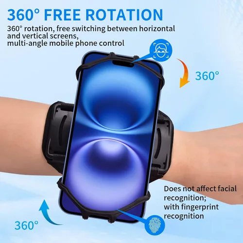 Vista 2 de Soporte para teléfono de muñeca, rotación de 360° adecuado para iPhone 16/15/14/13/12/Pro/Pro Max, para teléfonos inteligentes de 4.7 a 6.5