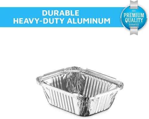 Vista 7 de MontoPack Bandejas Desechables para Llevar con Tapas Transparentes Recipientes de Alimentos de Papel de Aluminio con Capacidad de 1 lb con Sello