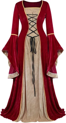 Vista 44 de Kranchungel - Vestidos renacentistas de estilo medieval/irlandés/campesino para mujer; disfraz de hada, para bailes
