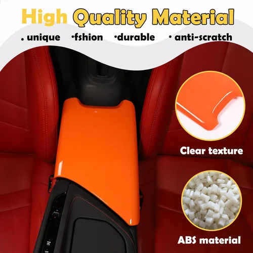 Vista 3 de CHEAYAR Funda para Reposabrazos de Interior de Coche, Caja de Consola Central Compatible con Chevrolet Corvette C8 2020-2023, Cubierta de Protección
