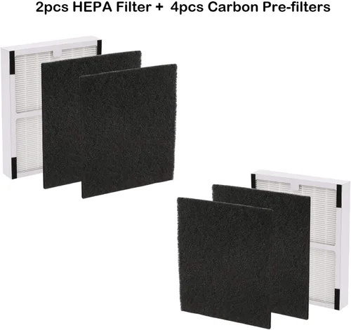 Vista 5 de Filtros de repuesto A compatibles con purificadores de aire Idylis AC-2119, IAP-10-100, IAP-10-150, IAPC-40-140 y Filtrete FAP-C01-A, Parte #