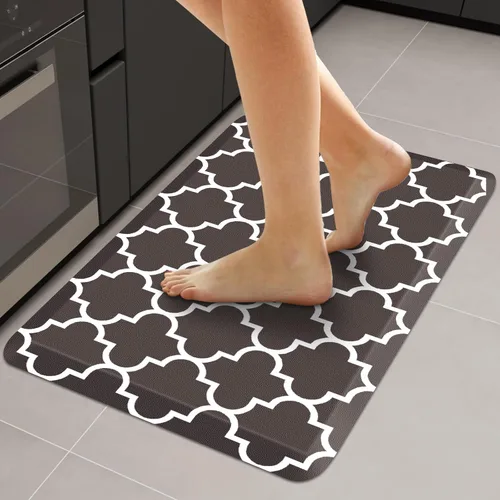 Vista 12 de WISELIFE Tapete de cocina acolchado antifatiga, 17.3 x 28 pulgadas, antideslizante, resistente, de PVC, ergonómico, impermeable, cómodo