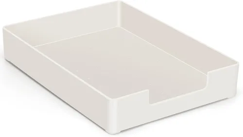 Vista 9 de Bandeja de cartas, bandeja organizadora de escritorio, bandeja organizadora de papel de plástico A4 para escritorio, bandeja de entrada rectangular