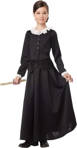 Vista 3 de California Costumes, Susan B. Anthony/Harriet Tubman, disfraz para niña