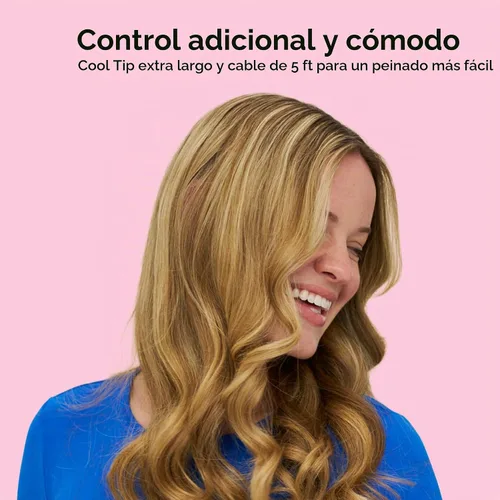 Vista 5 de Conair Rizador de pelo fino a grueso, barril de 1 pulgada, negro/plateado Hair curler with multi-layer technology for tight curls and loose waves