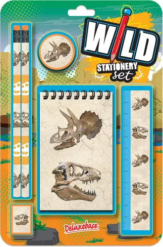 Vista 5 de Deluxebase Wild Stationery Set - Mariposa de animales de papelería con 2 lápices, borrador, sacapuntas, regla y lindo cuaderno. Suministros