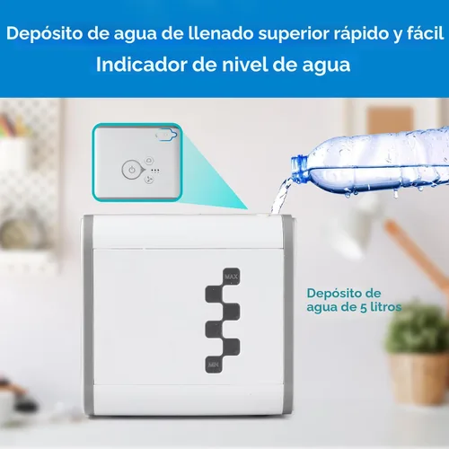 Vista 6 de BLACK+DECKER - Ventilador de aire de escritorio, ventilador portátil personal con 3 velocidades, enfriador de aire evaporativo con tanque de agua
