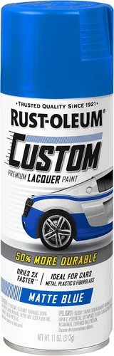 Vista 24 de Rust-Oleum 340569 Pintura en aerosol de laca personalizada para automóviles, 11 oz, gris plateado mate