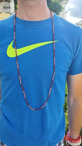 Vista 4 de Handmade Santeria Necklace Ifa Iyawo Babalawo Eleke Collar de Bandera