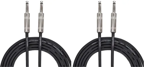Vista 6 de Amazon Basics TS - Cable recto para instrumentos de 1/4 de pulgada para guitarra eléctrica, bajo y teclado con blindaje antiruido, 10 pies
