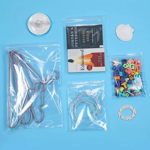 Vista 8 de 200 bolsas de 1 x 1 pulgada, gruesas, de 2,4 mil, pequeñas, transparentes, con cierre de cremallera, bolsas de polietileno, bolsas de plástico