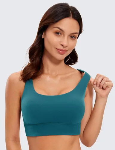 Vista 3 de CRZ YOGA Butterluxe - Brasier deportivo con espalda en U para mujer, cuello redondo, acolchado, de bajo impacto, para yoga, entrenamiento