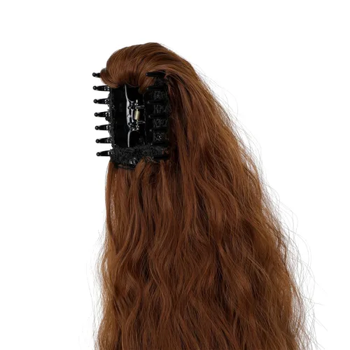Vista 5 de Extensión de cola de caballo de garra de 18 pulgadas, extensiones de cabello lacio con clip, cola de caballo larga para mujer, extensiones de cola