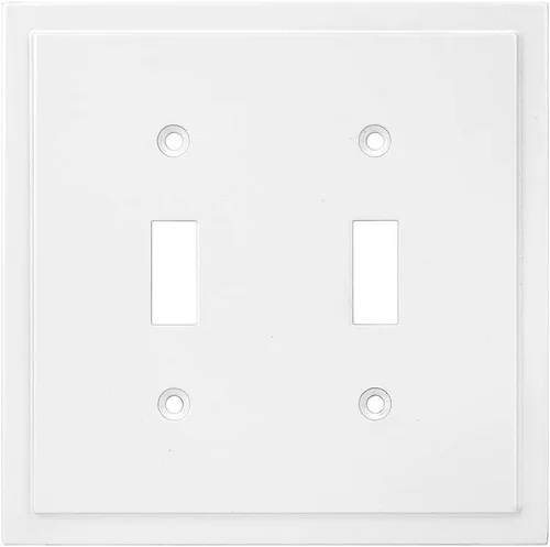 Vista 46 de Henne Bery Placa decorativa de pared con borde moderno, tapa de tomacorriente para cubrir enchufe, aleación de zinc maciza duradera