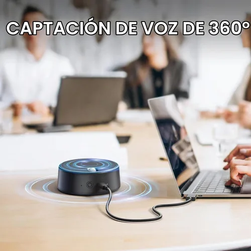 Vista 3 de Altavoces USB para computadora con micrófono, altavoz para computadora