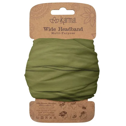 Vista 14 de Karma Diadema floral dividida verde azulado/albaricoque para mujer, ancha, diadema de tela y bufanda elástica para el cabello, verde Albaricoque