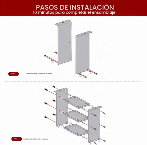 Vista 4 de Dethan Carrito de barra de acrílico – Carrito de servicio transparente de 3 niveles con ruedas bloqueables, moderno carrito de bar transparente