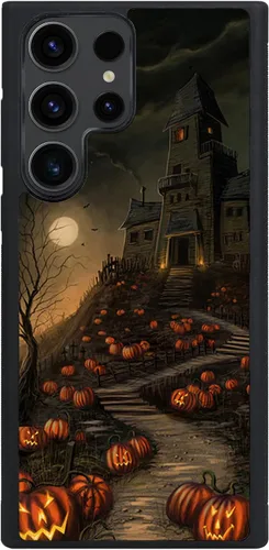 Vista 29 de Funda para Samsung Galaxy S20 5G - Funda de teléfono con patrón de casa embrujada de Halloween - Funda de TPU con protección de absorción de impactos