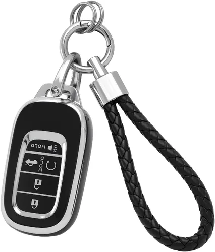 Vista 15 de PIFOOG Funda negra para llavero Honda Accord Civic CR-V Pilot HR-V