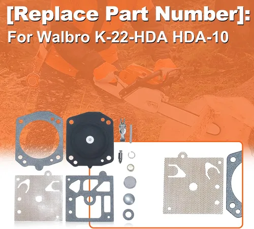 Vista 3 de Para Husqvarna 133 154 234 238 242 249 250 254 257 261 262 340 345 246 350 351, kit de reparación de carburador, para Walbro K-22-HDA HDA-10