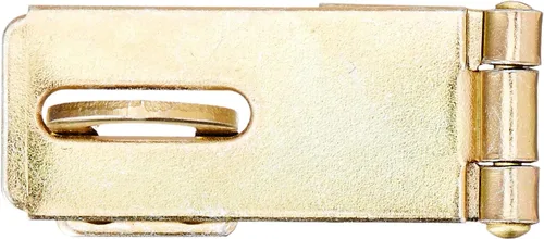 Vista 2 de National Hardware N102-053 V30 Cerrojo de seguridad en latón, 1-3/4" Los tornillos ocultos resisten la manipulación cuando están cerrados; cerrojo