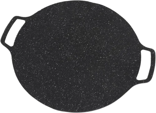 Vista 7 de Keenso Korean BBQ Grill Pan, Round Griddle, Non Stick 6 Layer Coating, Black