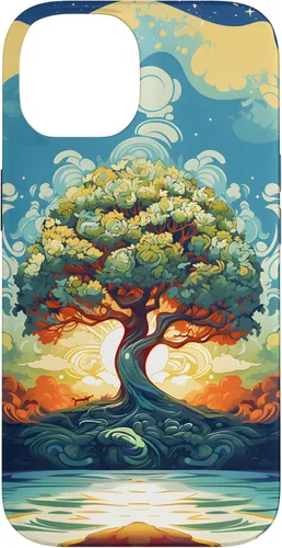 Vista 4 de iPhone 16 Sunrise Spiritual Sun Water Tree of Life Case