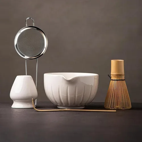 Vista 12 de TANG PIN Juego de matcha premium – Kit tradicional japonés de fabricación de matcha con cuenco de boquilla (chawan), batidor de bambú (Chasen)