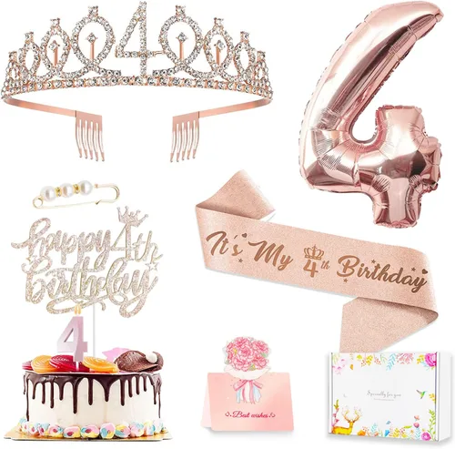 Vista 30 de Decoraciones de cumpleaños número 10 para niña, juego de velas con forma de corona 10º