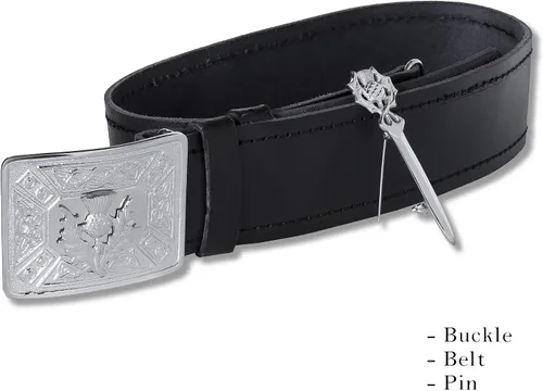 Vista 7 de UMAM Juego de horno de tartán - 08 piezas de accesorios para hombre, traje escocés