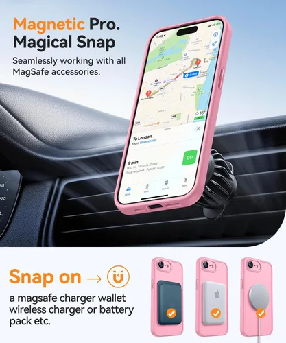 Vista 65 de CANSHN Funda magnética compatible con iPhone Air (6.5 pulgadas), mejorada [protección completa de la cámara] [compatible con Magsafe]