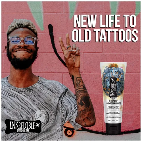 Vista 7 de INKredible Tattoo Care Glow Salve mantiene tu tinta con un aspecto fresco - Mejora del color de la crema de tatuaje (paquete de 2)