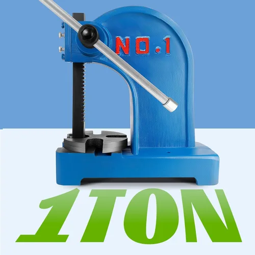 Vista 3 de Prensa manual de eje de 1 tonelada, prensa de eje de altura máxima de 5.5 pulgadas, prensa manual de hierro fundido resistente de metal para mesa