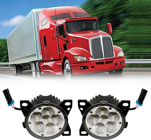 Vista 2 de Juego de lámparas LED para luces antiniebla de reemplazo para Kenworth T660 T680 (SET)