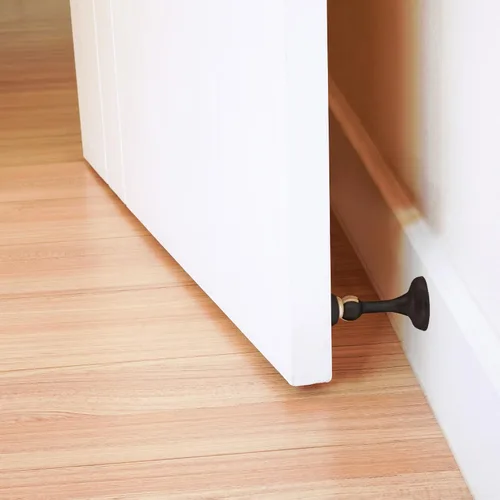 Vista 10 de Design House 189316-MB - Protector de pared magnético para puerta con punta magnética, topes de puerta de acero negro mate, paquete de 2