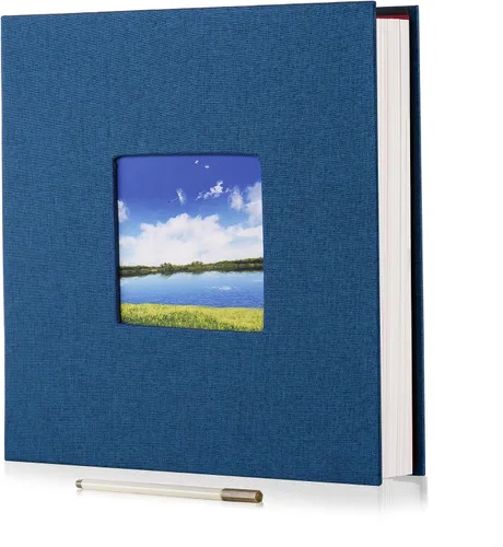 Vista 11 de HoneyTolly Álbum de fotos autoadhesivo para fotos de 4 x 6 imágenes, cubierta magnética de lino, 15 hojas/30 páginas en blanco para bodas Beige claro